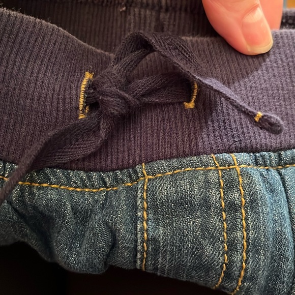 Gymboree SIZE 6 elastic waist denim blue jean pull on cargo Shorts 6 Pockets EUC - Picture 5 of 8